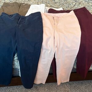 Old Navy Women's Skinny Pants - Navy, White, Pink, Brown, Burgundy